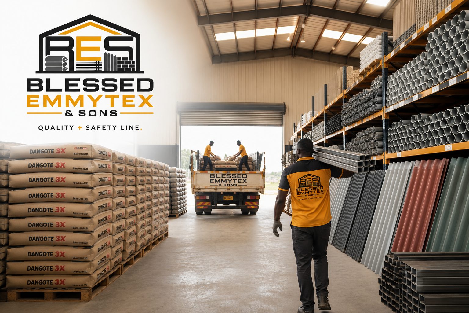 Blessed Emmytex building-materials warehouse